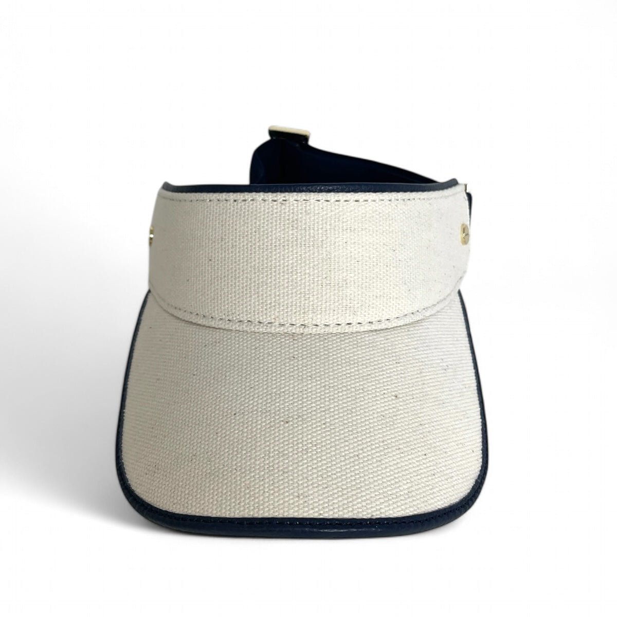 The Play & Aprés Visor - Natural Canvas / Navy Leather